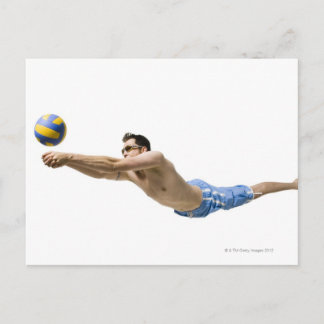 Tauchvolleyball-Spieler Postkarte