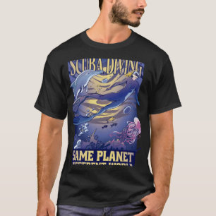Tauchwasser-Taucher-Ozean-Schwimmer-Tauchen 4 T-Shirt