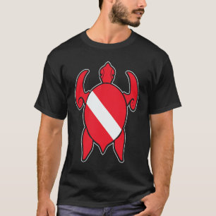 Tauchzubehör Tauchflagge Meeresschildkröte Tauchen T-Shirt