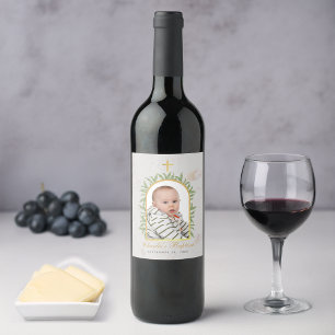 Tauf-Foto-Bogen-Grünpflanzen Falsche Goldfolie Mar Weinetikett