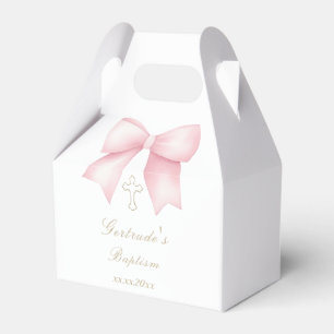 Tauf rosa Schleife Geschenkschachtel