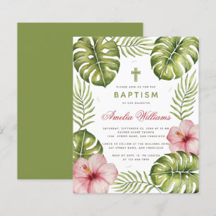 Tauf-Tropische-Blätter-Hibiskus-Budget-Einladung