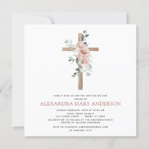 Taufbecken Grüne Dusty Pink Rose Kreuz Christlich