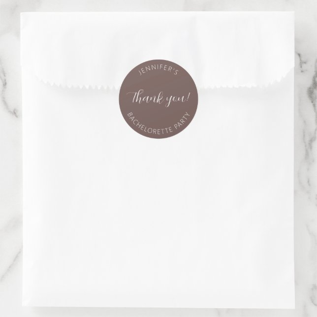 Taufbraut Abschiedsparty Danke Runder Aufkleber (Tasche)