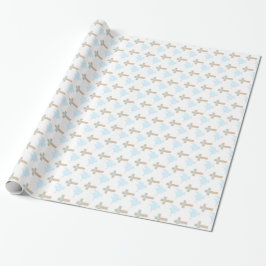 Taufe Baby Boy Blue Wrapping Paper Geschenkpapier