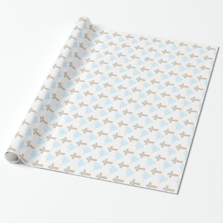 Taufe Baby Boy Blue Wrapping Paper Geschenkpapier