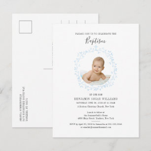 Taufe Baby Foto Christlich Religiöse Veranstaltung Einladungspostkarte