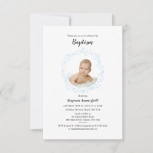 Taufe Baby Foto Christliches Religiöses Ereignis Einladung