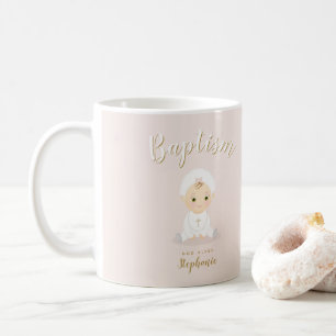 Taufe Baby Girl mit Bonnet Kaffeetasse