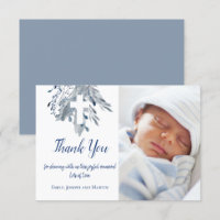 Taufe Baby Junge danke Ihnen blauen Aquarell