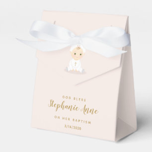 Taufe-Baby mit Mütze Geschenkschachtel