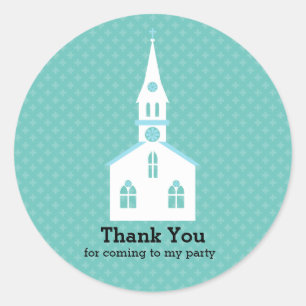 Taufe Baby * wählen Sie Hintergrundfarbe Runder Aufkleber