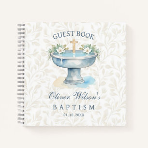 Taufe Blumenbuch und Dove Gästebuch Notizbuch