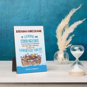 Taufe Boy Noah's Ark Theme Fotoplatte