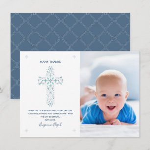 Taufe, Christening Dankeschön Karte - Baby-Foto