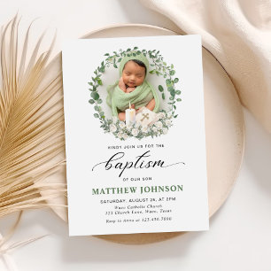 Taufe Christening Foto Rose Bloral Einladung