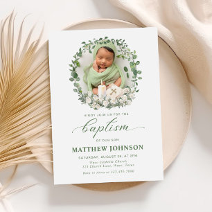 Taufe Christening Foto Rose Bloral Einladung