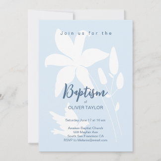 Taufe Christening Lily Blume Einladung