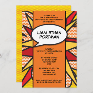 Taufe Christening Modern Fun Typografie Einladung