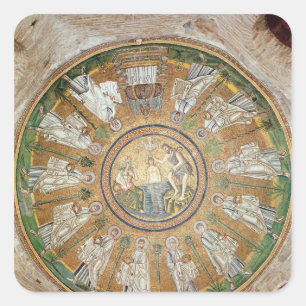 Taufe Christi 2 Quadratischer Aufkleber