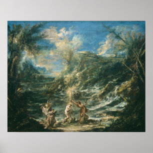 Taufe Christi - A. Magnasco Fine Art Poster