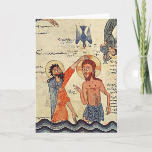 Taufe Christi, aus einem Evangelium Karte