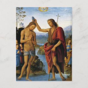 Taufe Christi von Pietro Perugino Postkarte