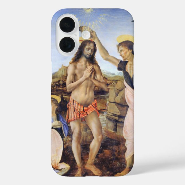 Taufe Christi von Verrocchio, Leonardo da Vinci Case-Mate iPhone Hülle (Rückseite)