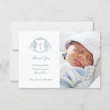 Taufe danke blauen blühenden Wappen