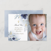 Taufe danke blauen Rose