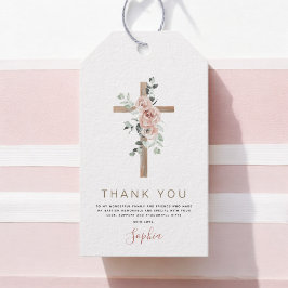 Taufe Danke Dusty Pink Rose Girl's Geschenkanhänger