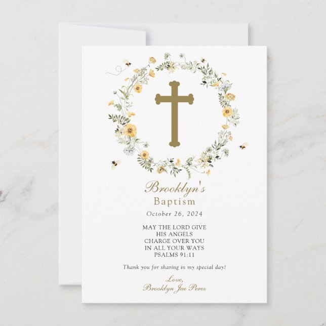 Taufe Dankeschön Karte (Vorderseite)