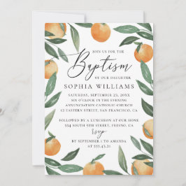 Taufe der Blumenzitruszitrus Einladung