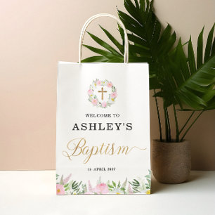 Taufe der rosa Goldmädchen Mittlere Geschenktüte