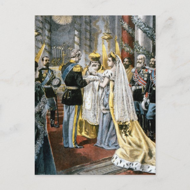 Taufe des Großherzogtums Tatiana, Tochter von Postkarte (Vorderseite)