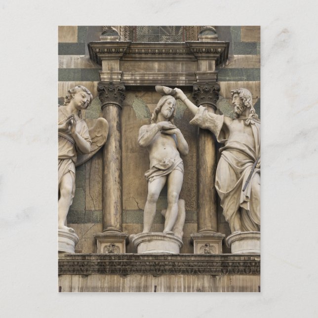 Taufe des Handlers - Statue aus Florenz Postkarte (Vorderseite)