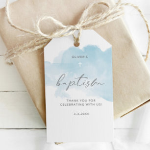 Taufe des Minimalistischen Blaujungen Geschenkanhänger