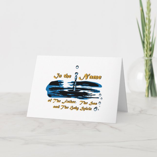 Taufe des Vaters, des Sohns und der Heiliger Geist Karte (Vorderseite)