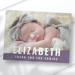 Taufe Einfaches modernes Foto mit hellen Farben Vi Postkarte