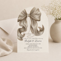 Taufe Elegant Neutrale Gestreifte Schleife 