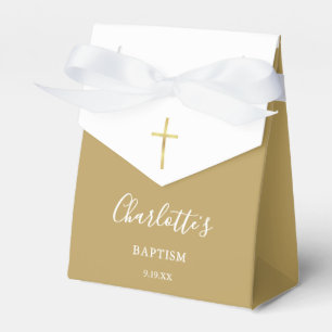 Taufe Elegante Unterschriften-Schrift Gold Geschenkschachtel