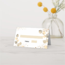 Taufe Eukalyptus Golden Glitzer Glitzern Platzkarte