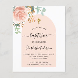 Taufe Eukalyptus Rose Goldblumenbogen