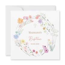 Taufe farbenfrohe Wildblumen Kranz