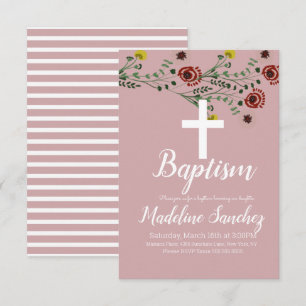 Taufe Floral Vintage Einweihung Taufe Einladung