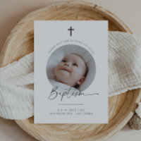 Taufe Foto Danke Karte