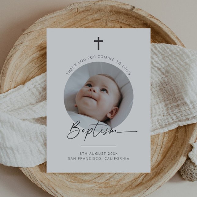 Taufe Foto Danke Karte (Zazzle Baptism Photo Thank You Card)