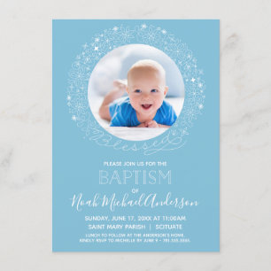 Taufe Foto Invite, Gesegnete religiöse Sammlung Einladung