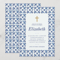 Taufe für ihre blauen und weißen mediterranen Flie