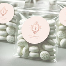 Taufe für Mädchen Rose Gold Rosa Vintages Kreuz in